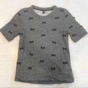 J. Crew Embellished Bow Top